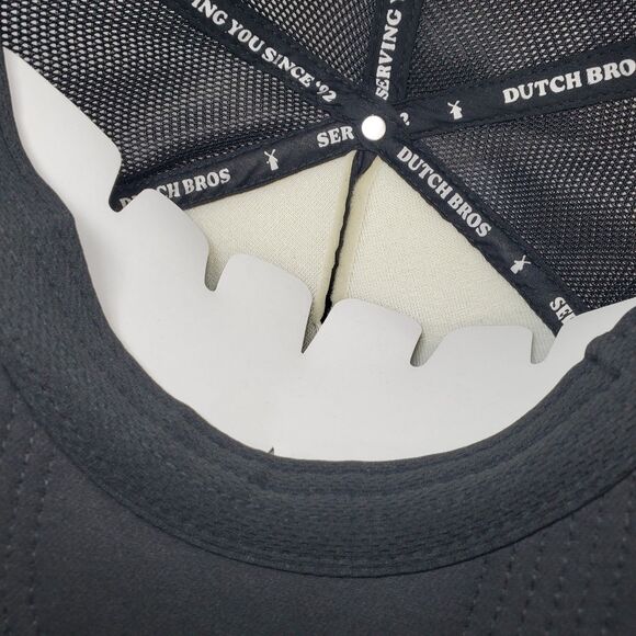 New Dutch Bros Drink More Coffee Trucker Hat Cap Black Mesh Snapback - Picture 8 of 8
